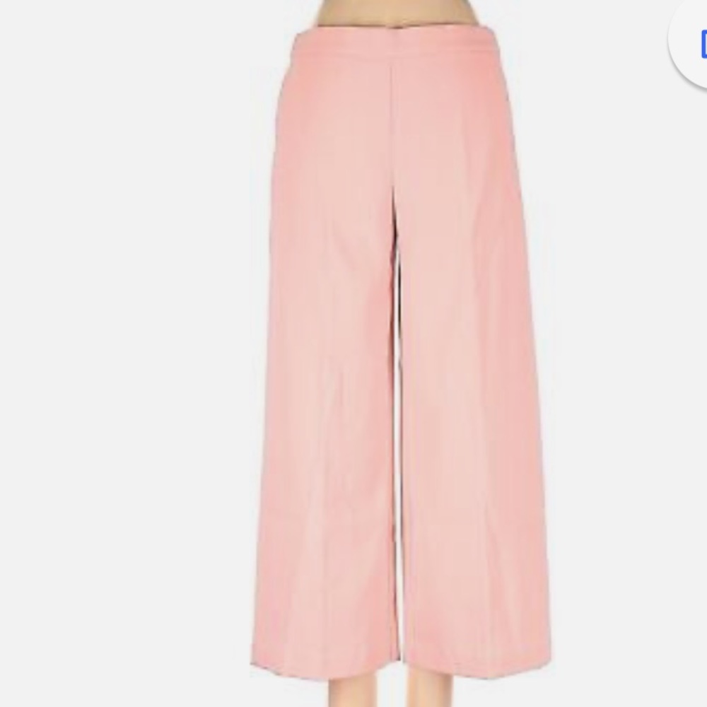 Lands End Blush Pink Pullon Wide Leg Pants NWOT